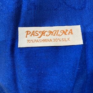 Women's Royal Blue Pashmina Scarf/Shawl with Fringe